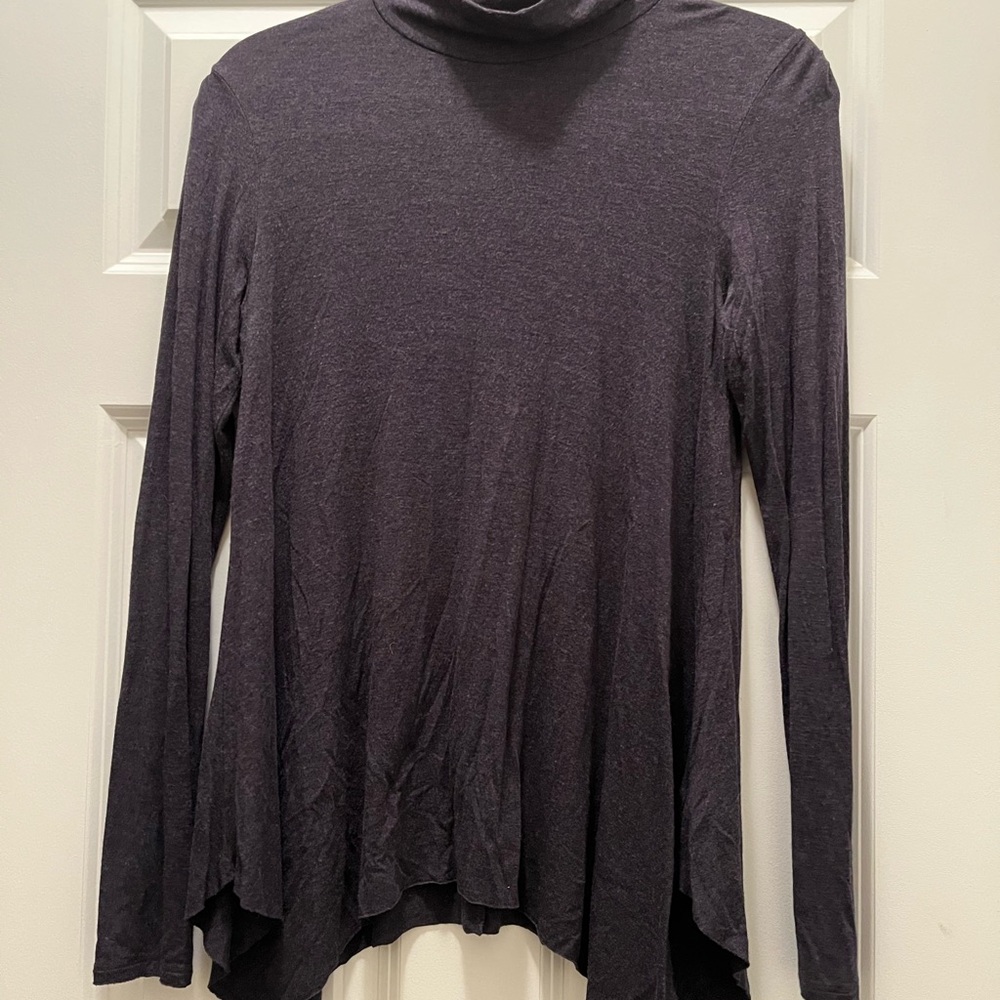 Women's Black Turtleneck Top